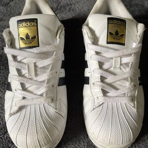 Adidas White and Blue Sneakers